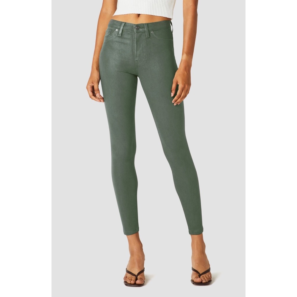 Hudson Coated Dark Green Nico Skinny Jeans (US 27)